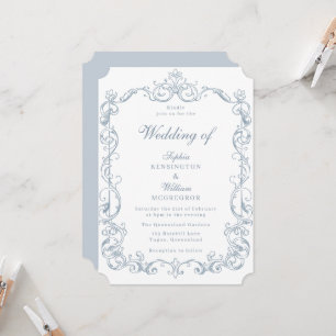 Invitation Cadre Mariage Vintage Victorien