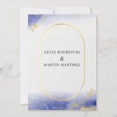 Invitation Cadre Moderne & Doré Notre Mariage (Dos)