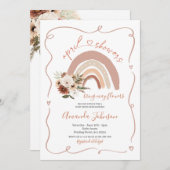 Invitation Cadre moderne Douches d'avril Apportent des fleurs (Devant / Derrière)