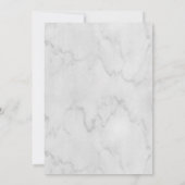 Invitation Cadre moderne en argent et Mariage en marbre (Dos)