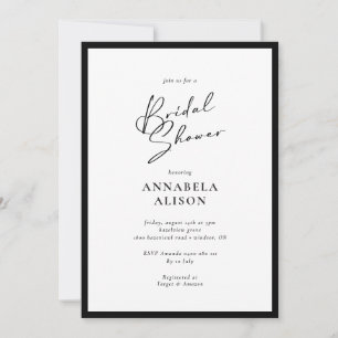 Invitation Cadre Moderne et Élégant pour Baby Shower de Marié