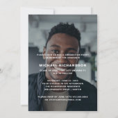 Invitation Cadre moderne | Vertical Two Photo Graduation Part (Dos)