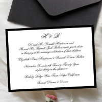 Cadre noir classique Mariage de monogramme officie