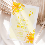 Invitation Cadre ondulé jaune chaud boho floral Sweet 16<br><div class="desc">Sweet 16 planning vient d'être beaucoup plus joli avec notre cadre ondulé Hot jaune boho invitation à l'anniversaire floral. Préparez-vous à fêter dans le style ! Notre invitation au sweet sixteen présente un bouquet d'aquarelle fleurie jaune chaud peint à la main avec des pivoines et des roses, avec une police...</div>