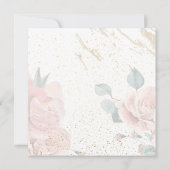 Invitation cadre or avec fleurs (Dos)