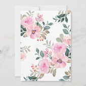 Invitation Cadre Or Rose Floral Nuestra Boda Espagnol (Dos)