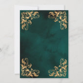 Invitation Cadre Or Vert foncé islamique Aqiqa Aqeeqa Baby (Dos)