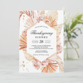 Invitation Cadre Orange Feutre De Palme Séché Déserté En Terr (Debout devant)