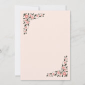 Invitation Cadre Oriental Inspiré Floral Mariage frontière (Dos)