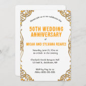 Invitation Cadre Ornate Or Modifiable (Devant / Derrière)