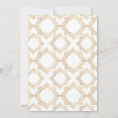 Invitation Cadre Orné Or Blanc 50e anniversaire Mariage (Dos)