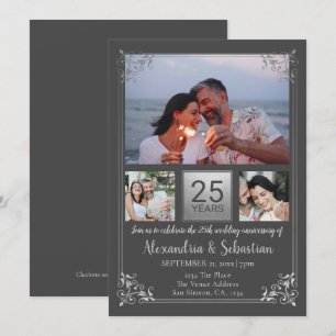 Invitation Cadre personnalisé pour les 25 ans de mariage