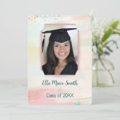 Invitation Cadre photo aquarelle (Debout devant)