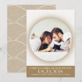 Invitation Cadre photo Art Déco | Enregistrer l'annonce de da (Devant / Derrière)