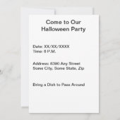 Invitation Cadre photo avec Sorcière, Monstres, Fantôme, Chat (Dos)