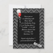 Invitation Cadre photo Chevron pour l'invitation de Graduatio (Dos)