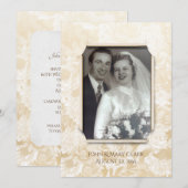 Invitation Cadre photo de fête d'anniversaire floral (Devant / Derrière)