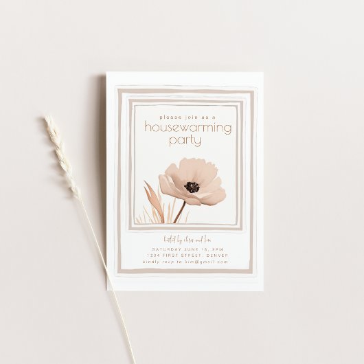 Invitation Cadre photo de l'invitation de la fête de réchauff