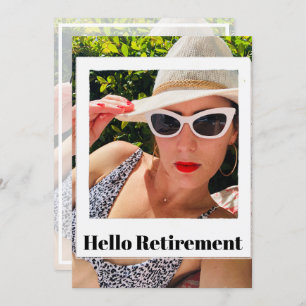 Invitation Cadre photo de retraite Hello Modern Chic