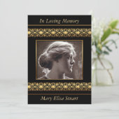 Invitation Cadre photo décoratif Service commémoratif Invitat (Debout devant)