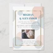 Invitation Cadre photo Fiançailles Big Dots Confetti (Devant)