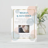 Invitation Cadre photo Fiançailles Big Dots Confetti (Debout devant)