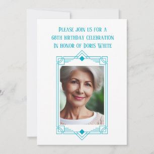 Invitation Cadre photo personnalisé pour la fête d'anniversai