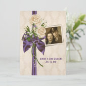 Invitation cadre photo pour fête d'anniversaire de mariage (Debout devant)