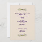 Invitation cadre photo pour fête d'anniversaire de mariage (Dos)