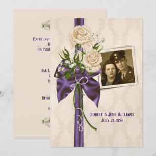 Invitation cadre photo pour la fête d'anniversaire de mariage