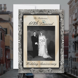 Invitation Cadre photo pour les 60 ans de mariage Diamond