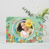 Invitation Cadre photo Printemps Anniversaire (Debout devant)