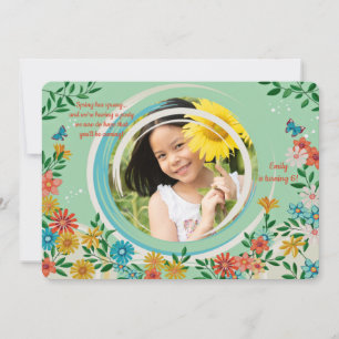Invitation Cadre photo Printemps Anniversaire