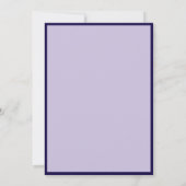 Invitation Cadre photo violet moderne pour fête de remise de  (Dos)