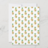 Invitation Cadre polygonal doré tropical Pastèque Vert (Dos)