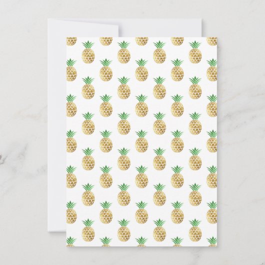 Invitation Cadre polygonal doré tropical Pastèque Vert (Dos)