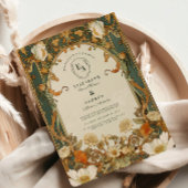 Invitation Cadre romantique Orné Mariage de verdure