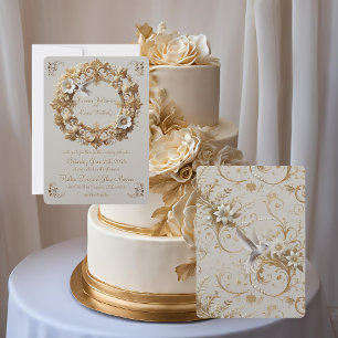 Invitation Cadre rond de collection de colibris blancs