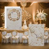 Invitation Cadre rond de collection de colibris blancs