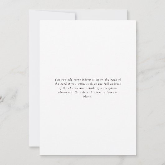 Invitation Cadre rose Baptême simple (Dos)