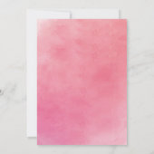 Invitation Cadre rose rose aquarelle douce 16 (Dos)