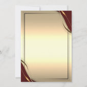 Invitation Cadre rouge chic, Diplôme d'or de la casquette d'é (Dos)