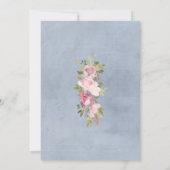 Invitation cadre rustique doux rose bordeaux mariage (Dos)