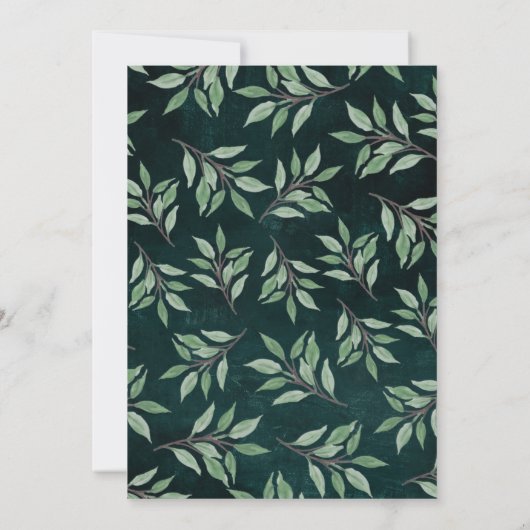 Invitation Cadre rustique Summer Greenery, (Dos)