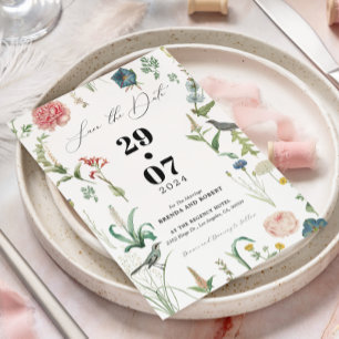 Invitation Cadre Secret Fleurs sauvages De Jardin Enregistrer