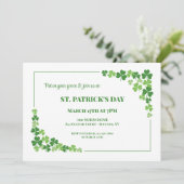 Invitation cadre Shamrock (Debout devant)