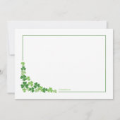 Invitation cadre Shamrock (Dos)