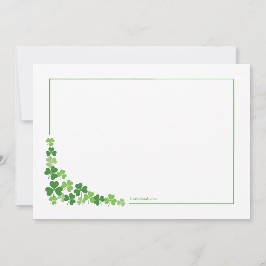 Invitation cadre Shamrock (Dos)