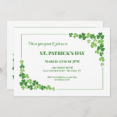 Invitation cadre Shamrock (Devant / Derrière)