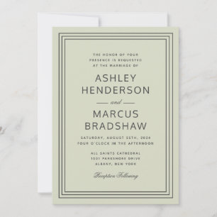 Invitation Cadre simple et élégant Mariage de mesure moderne